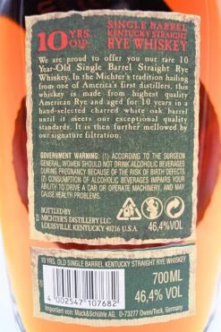 10 Jahre Single Barrel Kentucky Straight Rye Whiskey -Edler Wein Genuss dsc02287