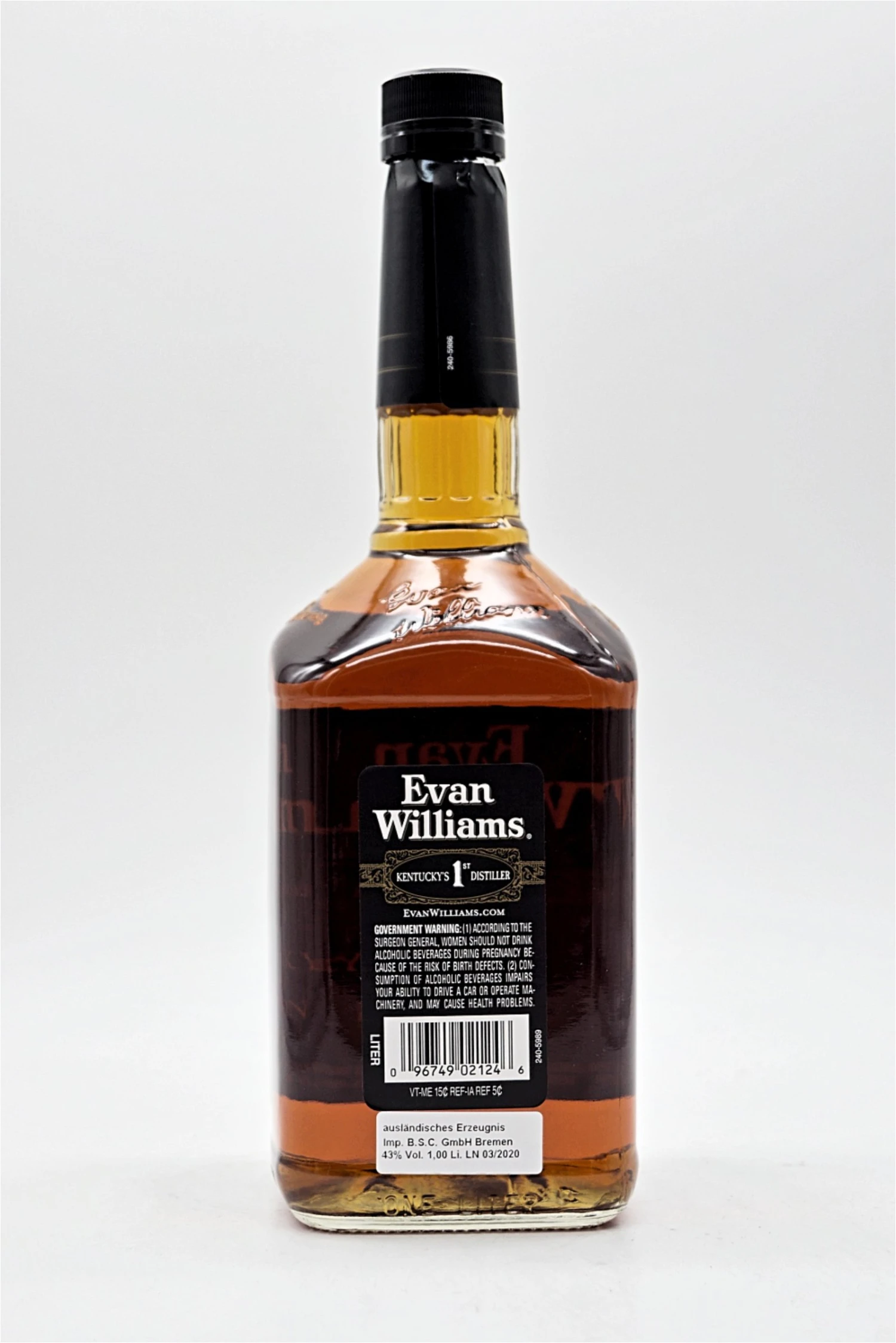 Black Kentucky Straight Bourbon Whiskey 1L 2 Black Kentucky Straight Bourbon Whiskey 1L – Bild 2