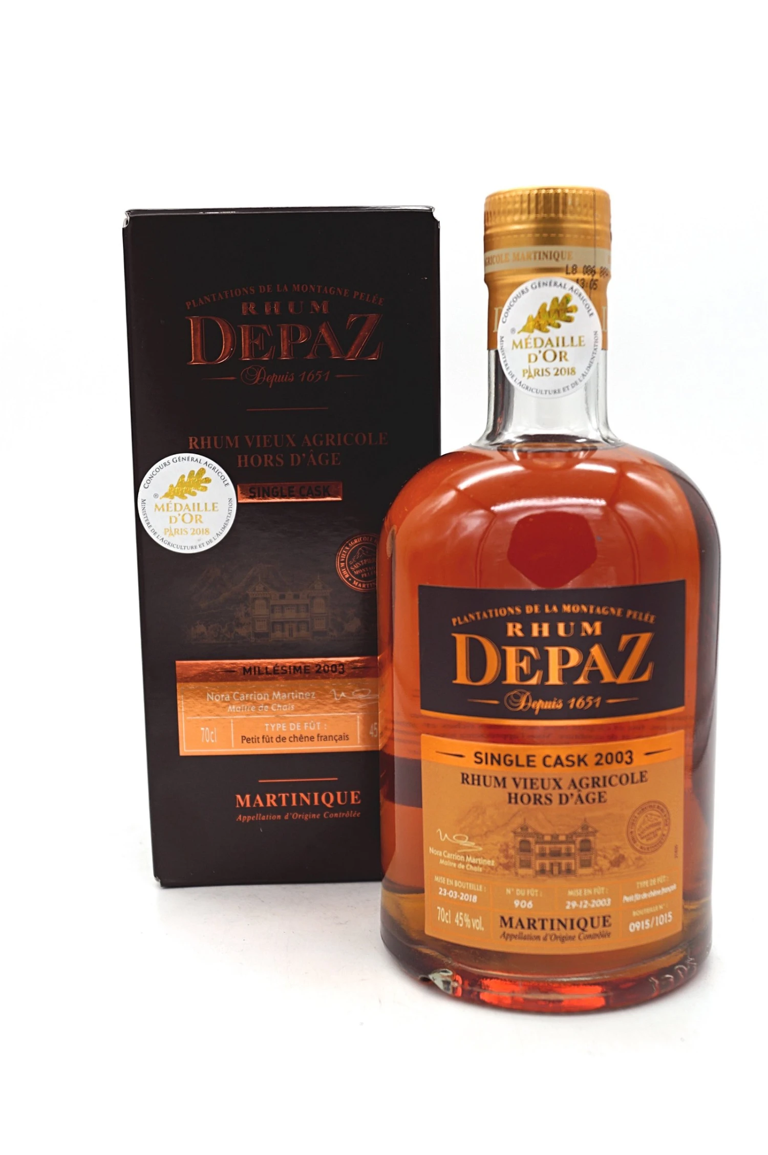 Millesime 2003 Single Cask Rhum Vieux Agricole Hors D Age 1 Millesime 2003 Single Cask Rhum Vieux Agricole Hors D Age